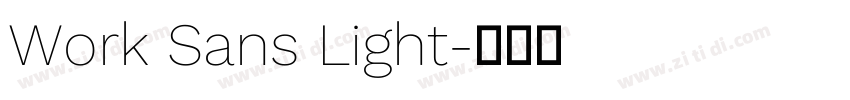 Work Sans Light字体转换